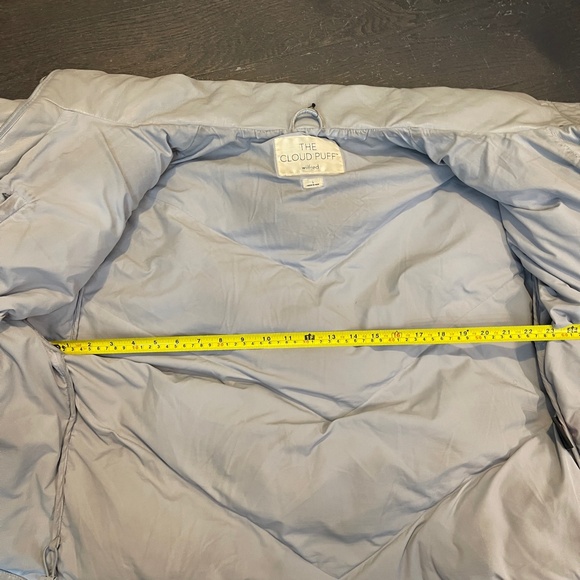 Aritzia Wilfred the cloud puff leather jacket coat in marble grey size large - Picture 11 of 16